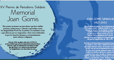 Abierta la participación al Premio de Periodismo Solidario «Memorial Joan Gomis 2020»