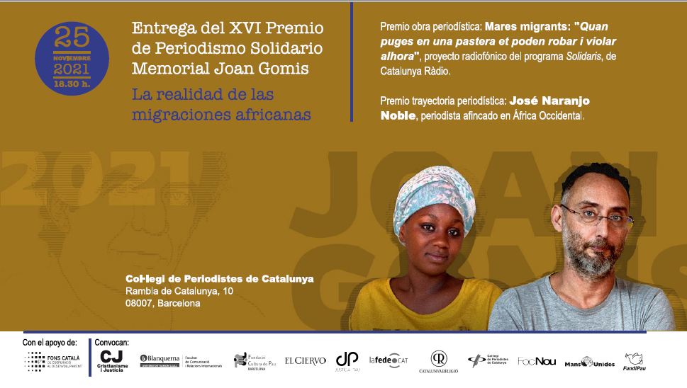Acto de Entrega del XVI Premio de Periodismo Solidario Joan Gomis